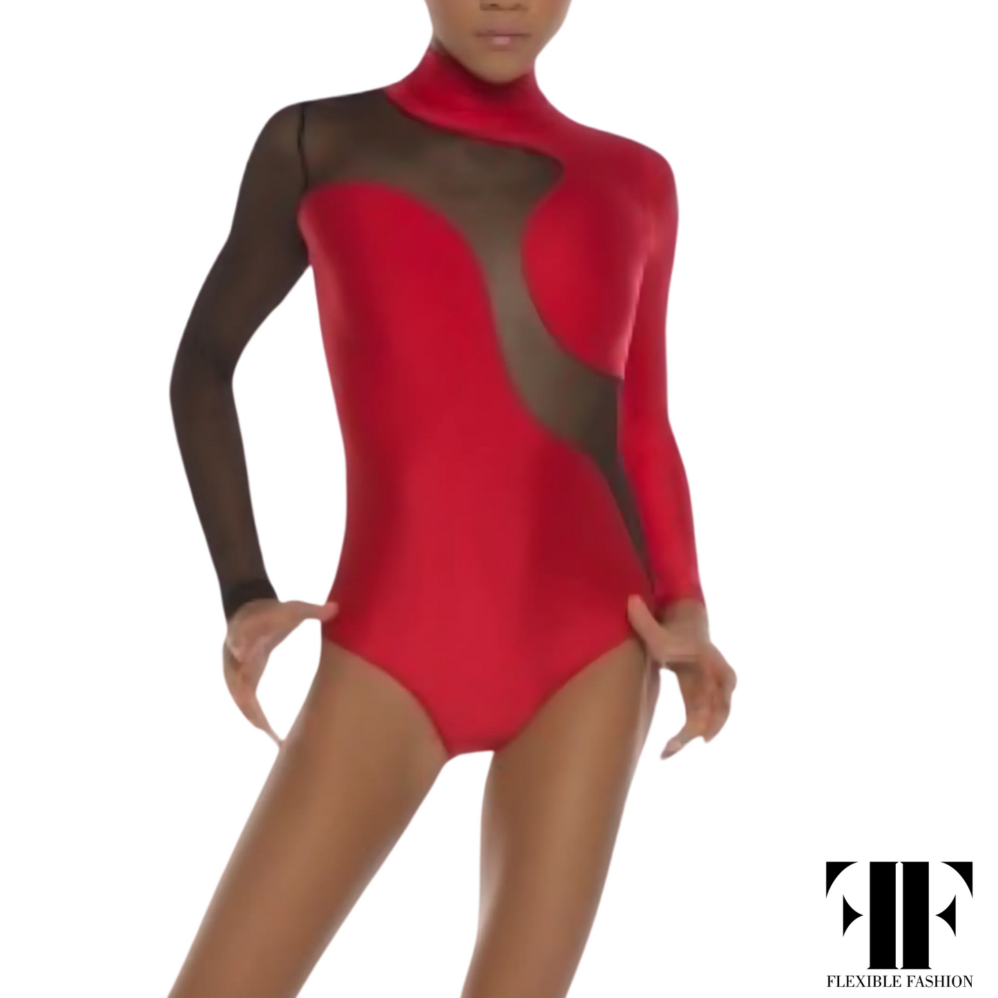 Spiral Mesh leotard