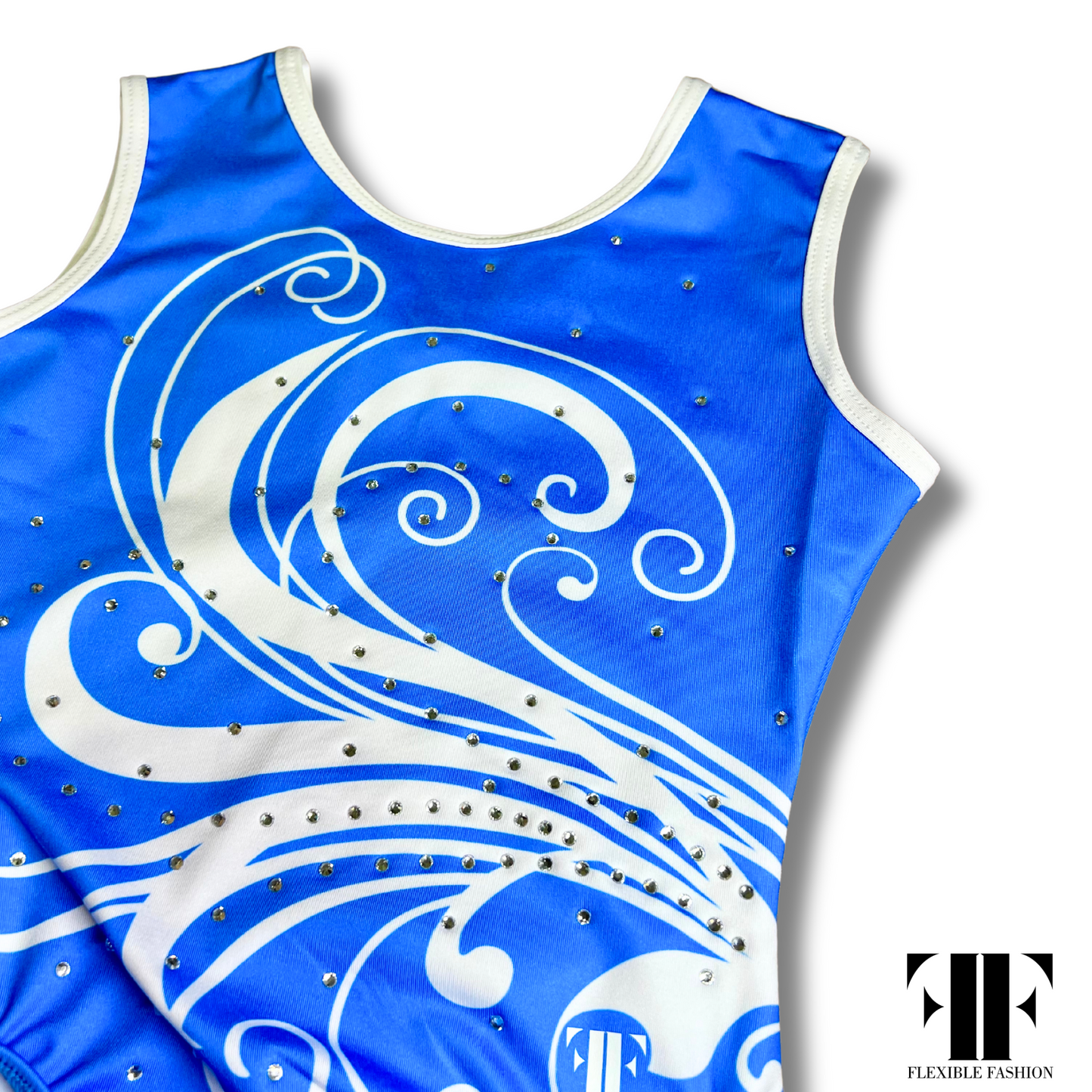 Blue splash leotard