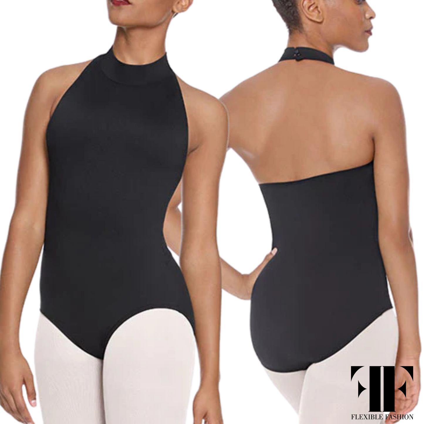 Open back leotard