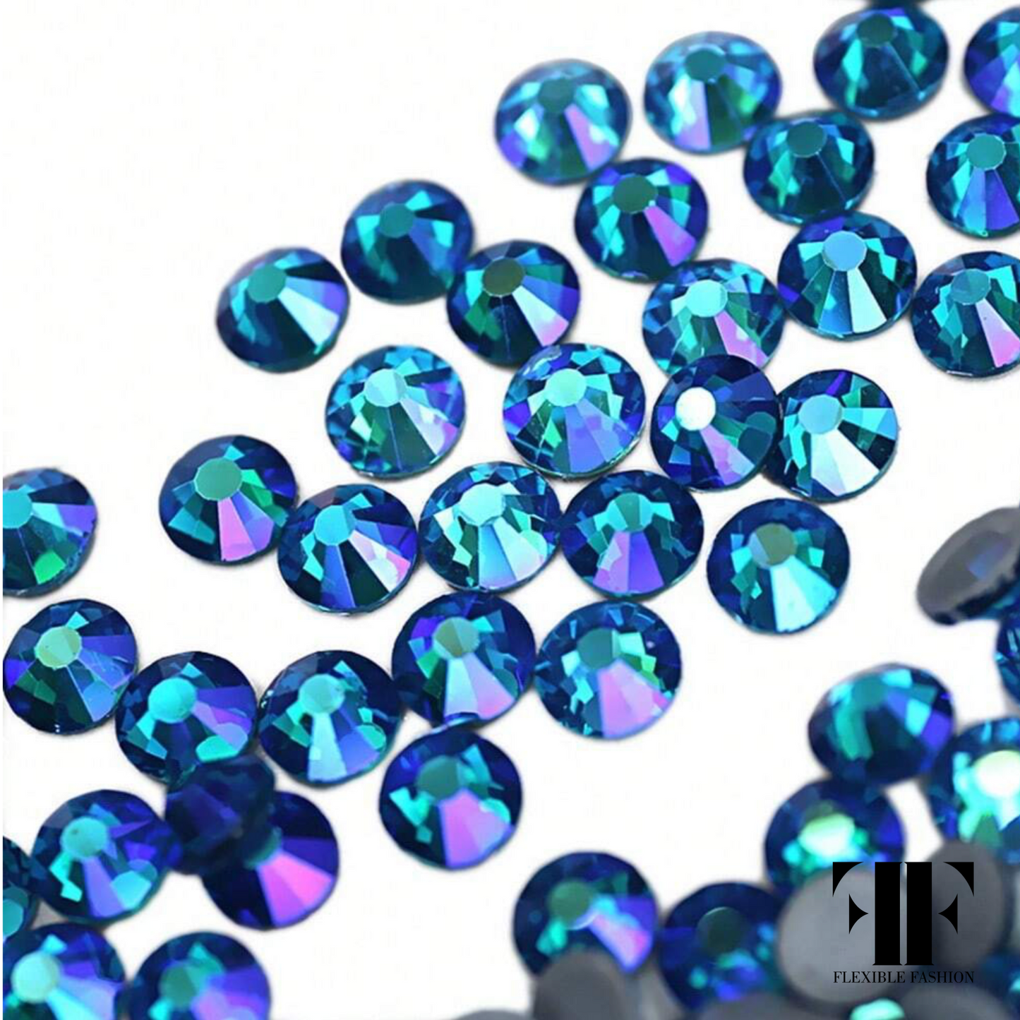 Rhinestones - Peacock blue