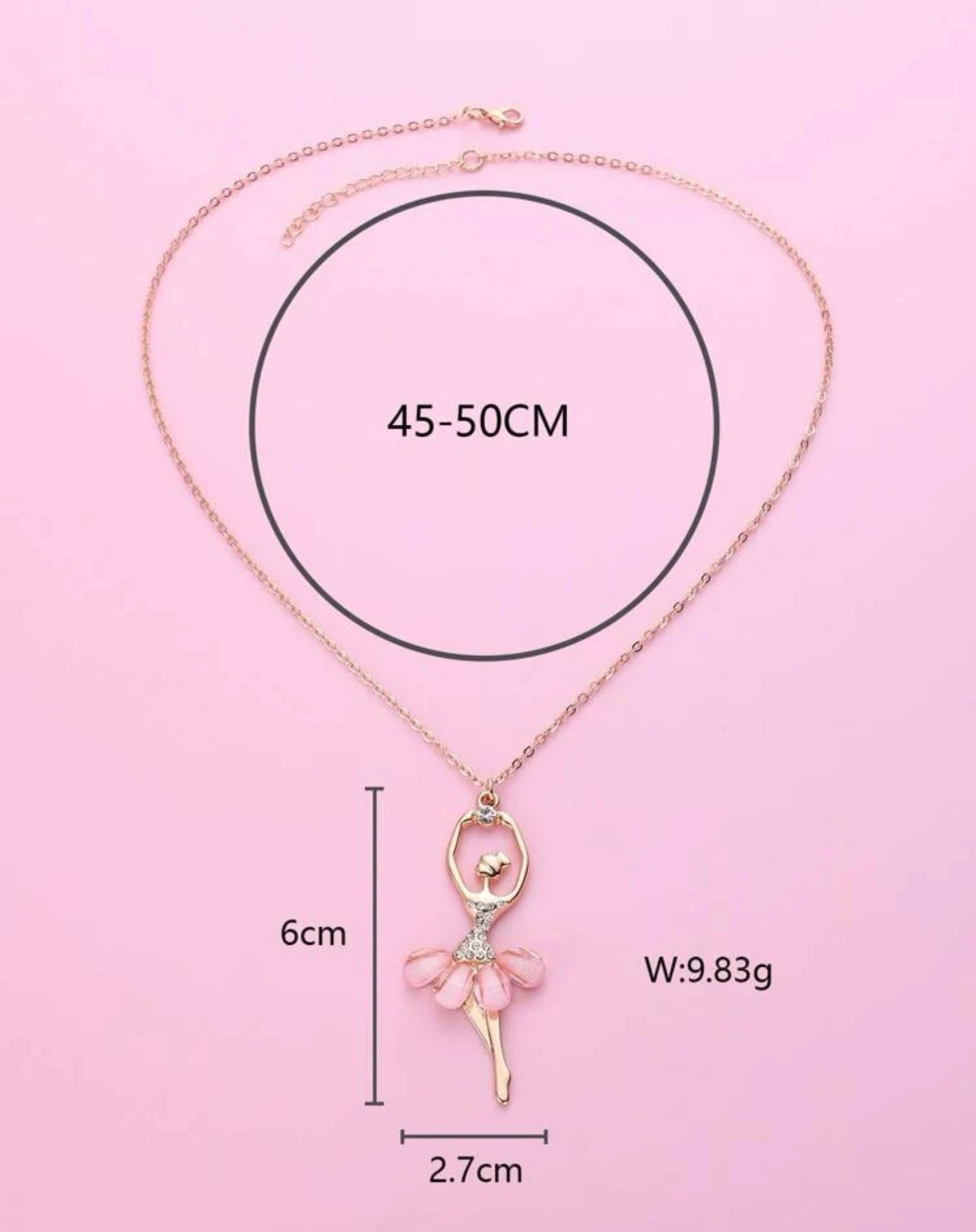 Dancer rhinestone necklace