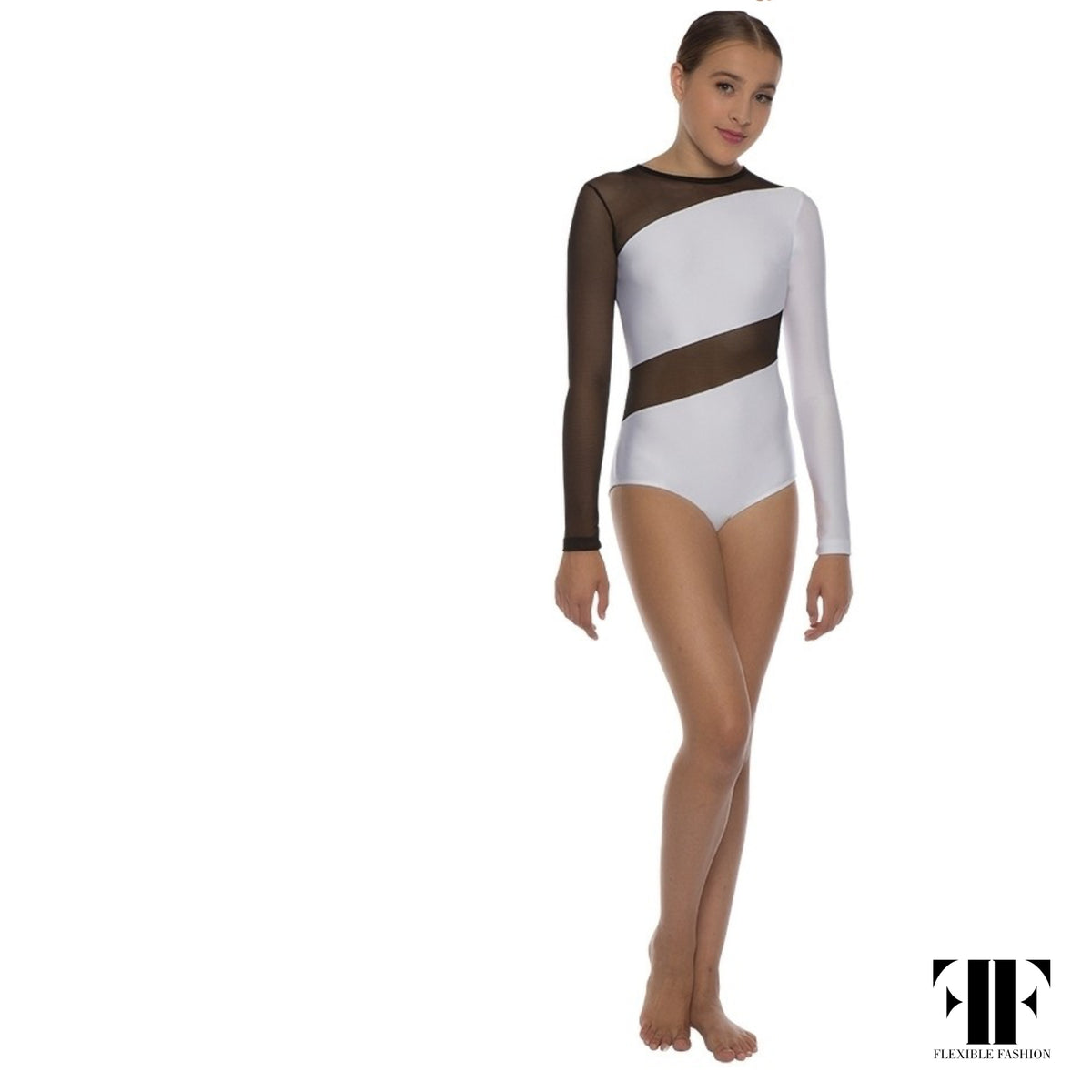Mesh sleeve leotard - Multiple colours available – Flexible Fashion
