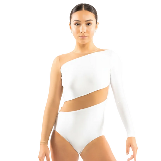 White tempo Leotard