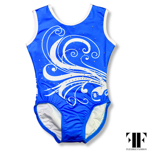 Blue splash leotard