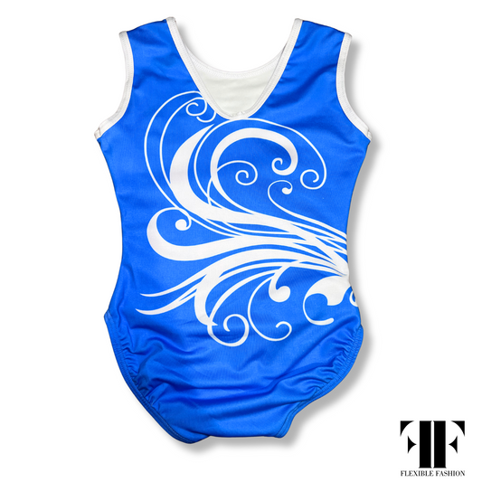 Blue splash leotard