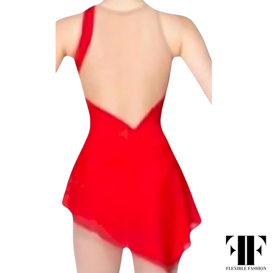Rhythmic off-shoulder leotard