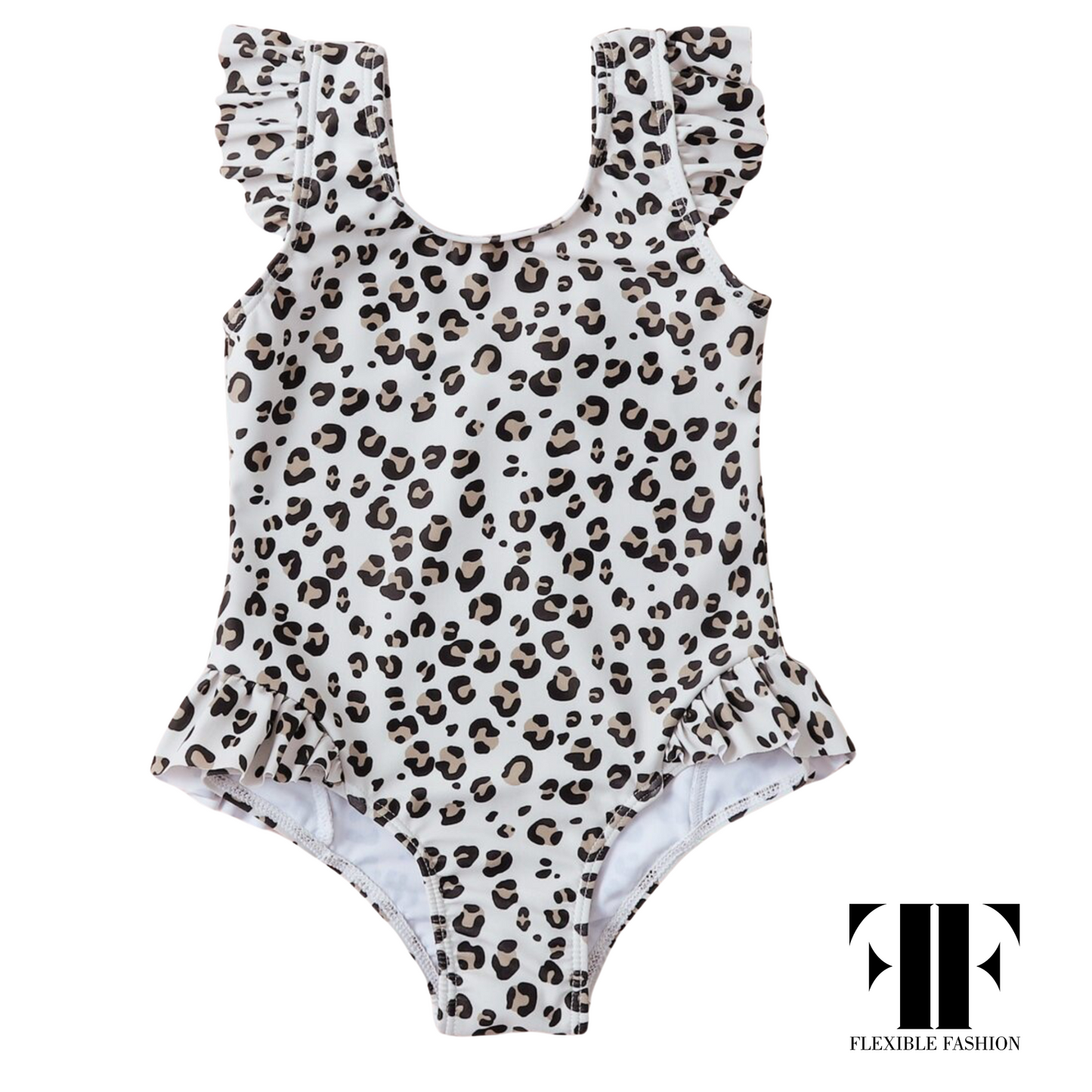 Leopard frill swimwear 3-4yr