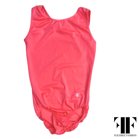 Sleeveless Coral leotard - 9-10yr