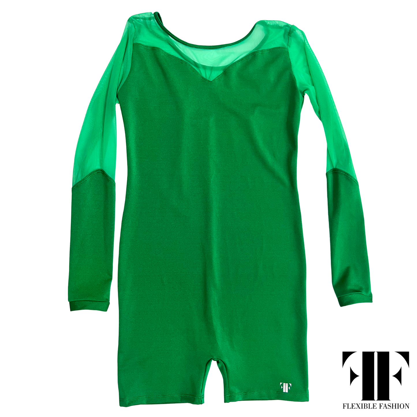 Green sweetheart unitard - Small