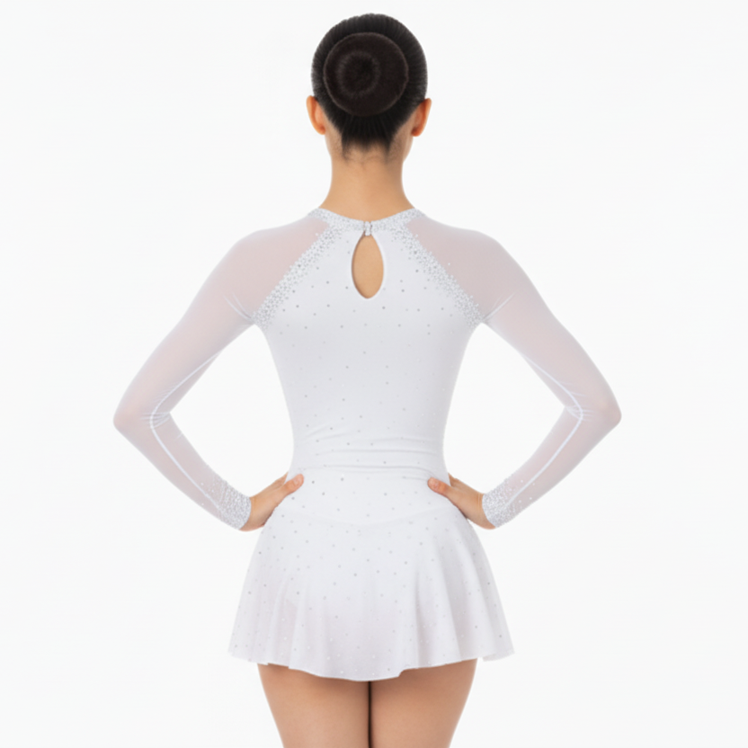 White diamond rhythmic leotard
