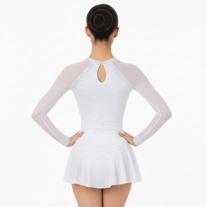 White diamond rhythmic leotard