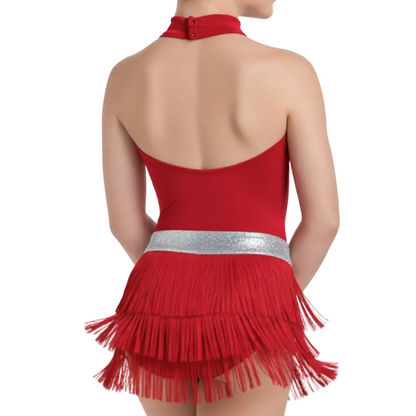 Glam fringe leotard