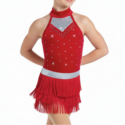 Glam fringe leotard