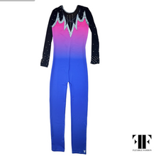 Load image into Gallery viewer, Fancy pink long unitard 7-8yr
