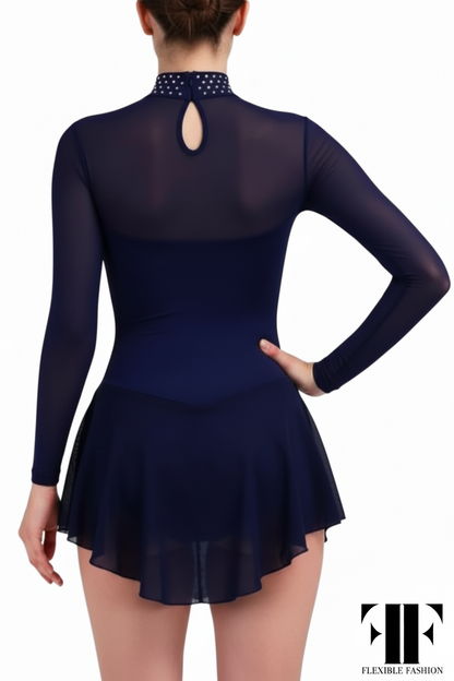 Rhythmic navy glitz leotard