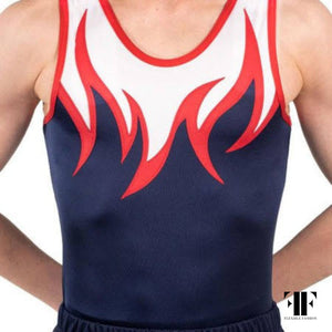 Red flame leotard