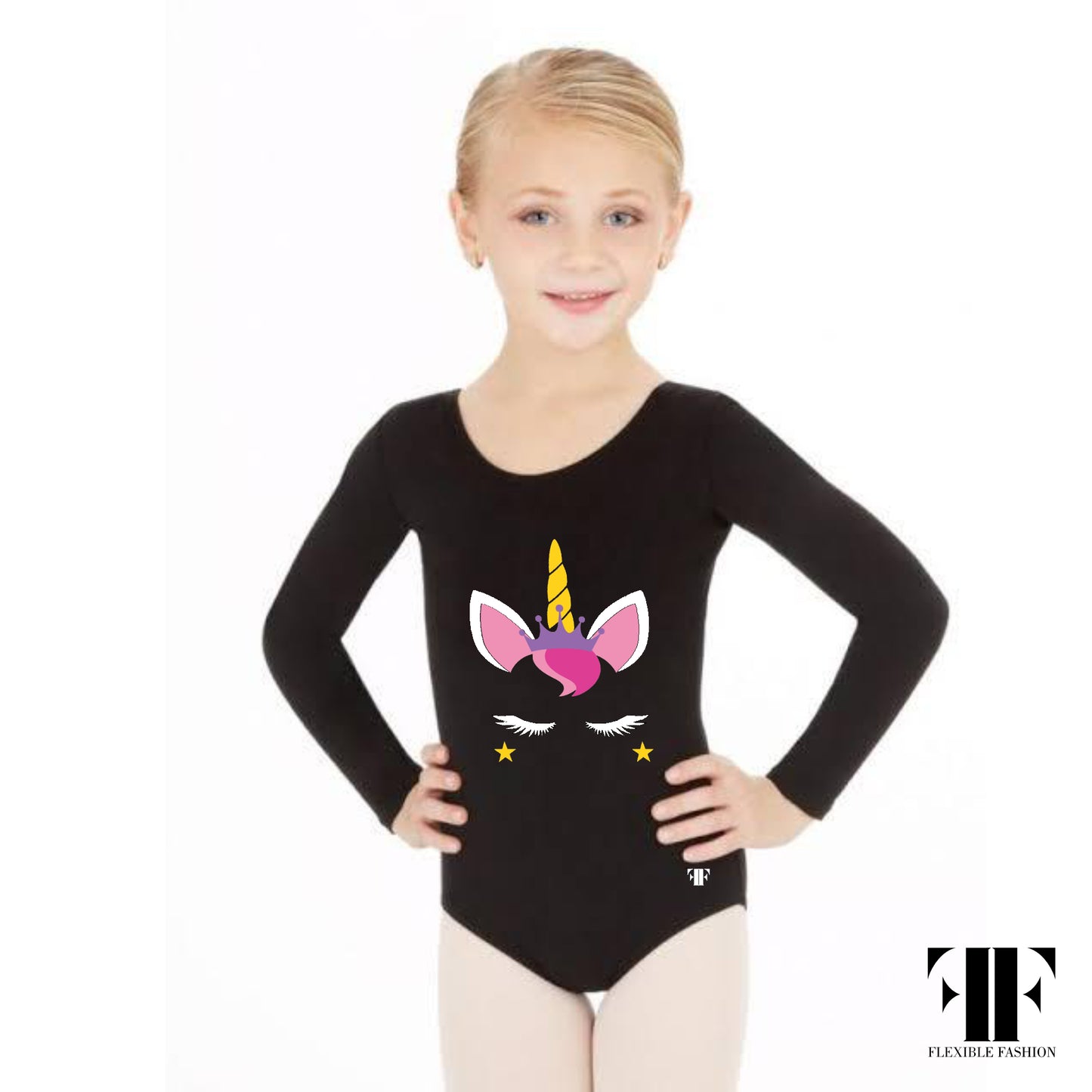 Unicorn long sleeve leotard