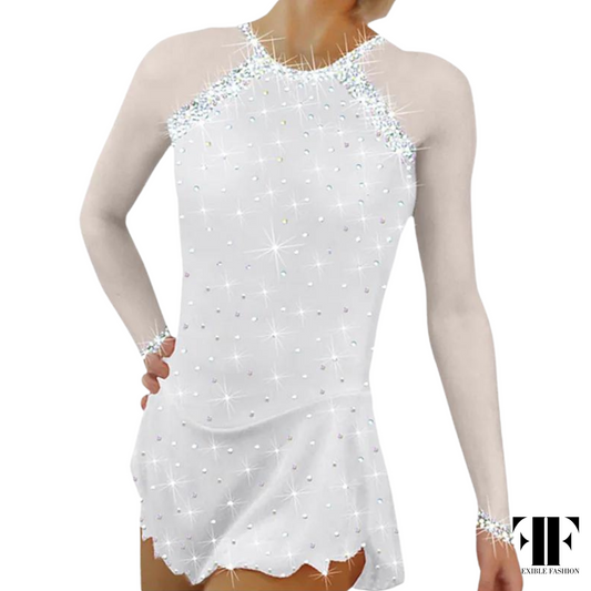 White diamond rhythmic leotard